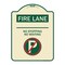 Signmission Fire Lane No Parking No Waiting W/ No Parking Heavy-Gauge Aluminum Sign, 24" x 18", TG-1824-24003 A-DES-TG-1824-24003 - alternate 1